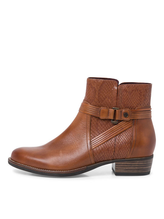 Tamaris Leather Women's Ankle Boots Tabac Brown