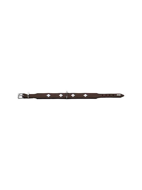 Hunter Swiss Dog Collar Leather In Brown Colour 24 - 28.5cm