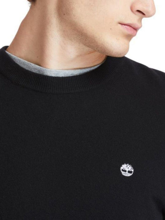 Merino Langarm-Pullover Schwarz