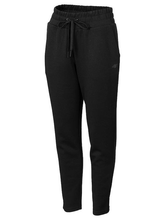 4F Pantaloni de trening pentru femei cu cauciuc Negru