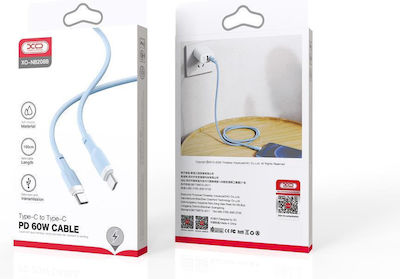XO NB-208B USB 2.0 Cable USB-C male - USB-C male Blue 1m