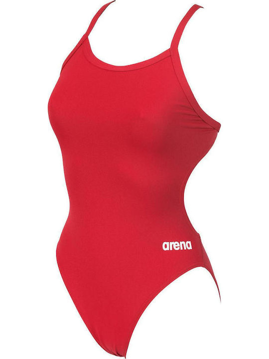 Athletic One-Piece Swimsuit Red
