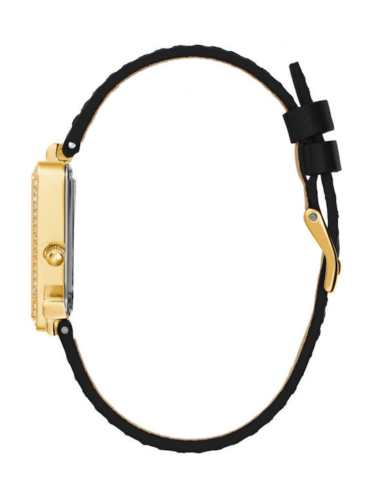 Guess Fame Γυναικείο Ρολόι 34mm Μπαταρίας με Μαύρο Δερμάτινο Λουράκι