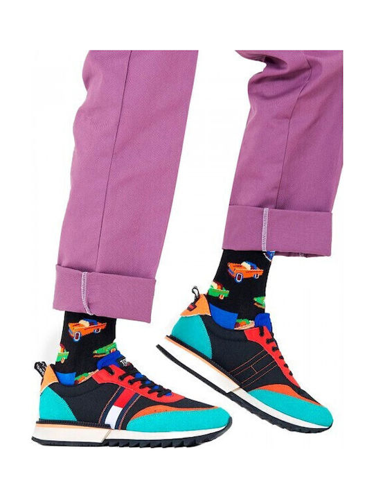 Happy Socks Car Ανδρικές Κάλτσες Μαύρες Happy Socks Car Ανδρικές Κάλτσες Μαύρες