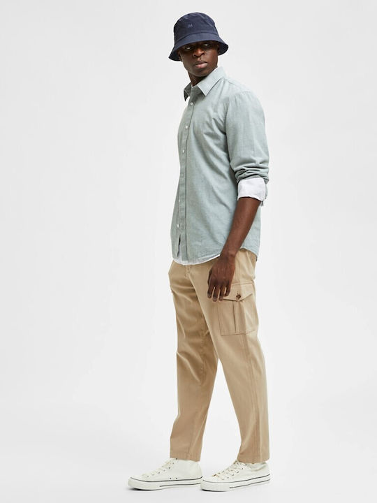 Trousers Cargo Elastic in Slim Fit Chinchilla