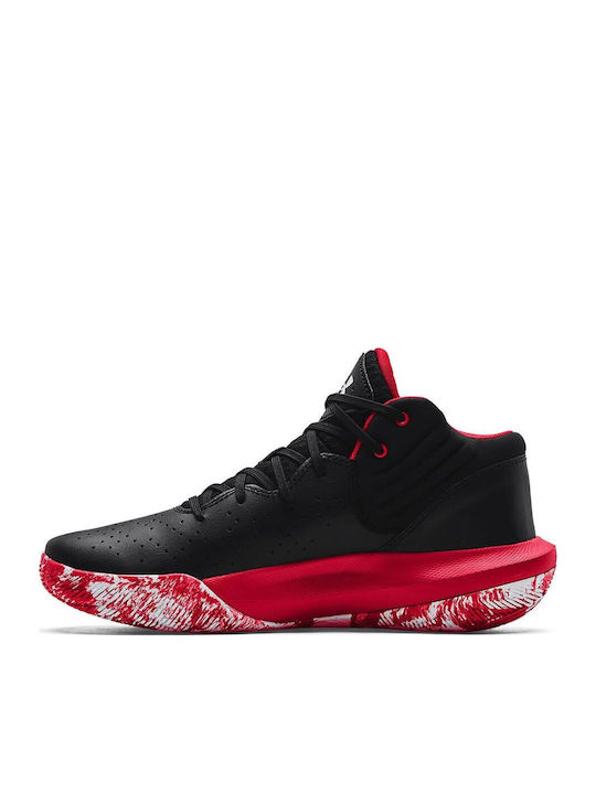 Jet 21 High Basketball Shoes Black / Red / White