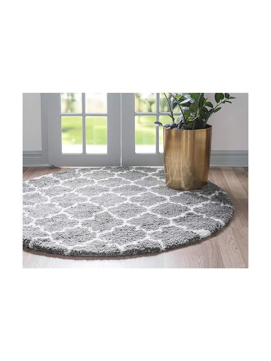 Saray Home Moroccan Covor Rectangular Shaggy Gri