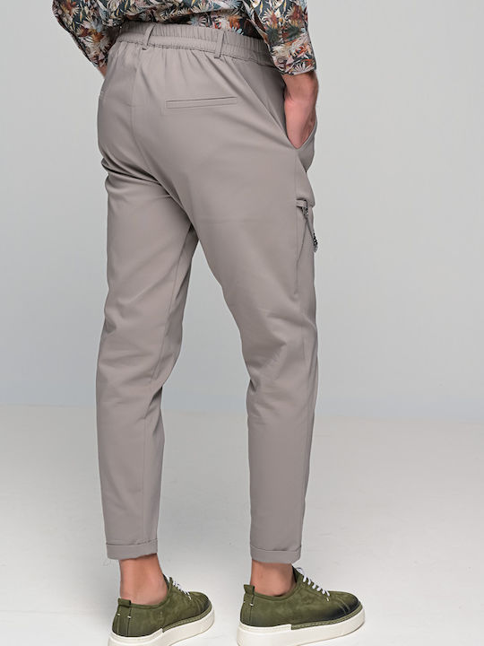 Kowalski Trousers Chino Elastic in Regular Fit Gray
