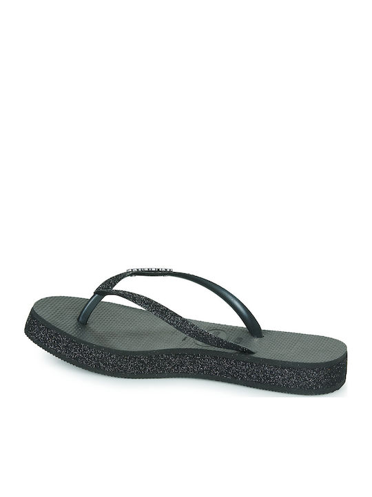 Slim Sparkle Women's Flip Flops Black