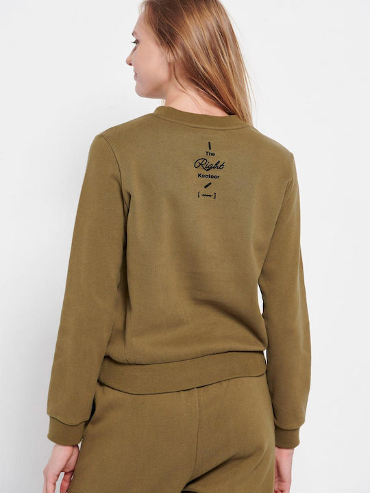 Funky Buddha Women's Sweatshirt Khaki