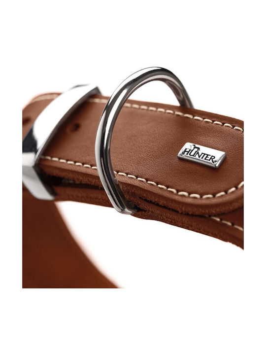 Hunter Κολλάρο Aalborg Cognac 24 Dog Collar Leather In Brown Colour