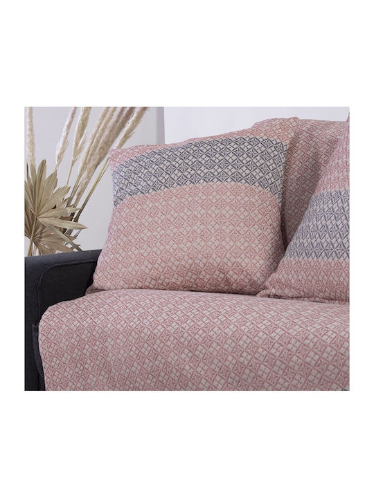 Nef-Nef Homeware Guaver Sofa Throw 2 Seater 170x250cm Pink