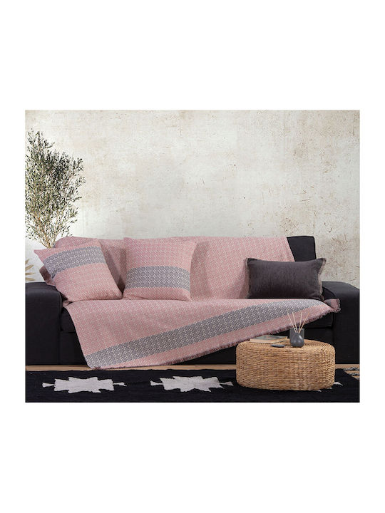 Nef-Nef Homeware Three-Seater Sofa Throw Guaver 170x300cm Pink 032311