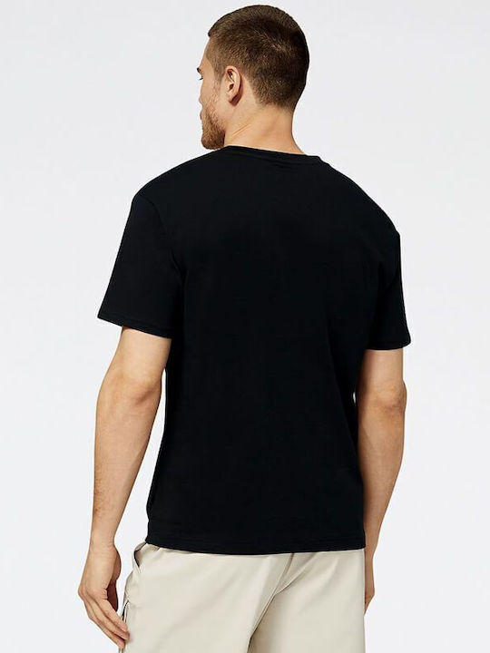 New Balance Ανδρικό T-shirt Μαύρο με Στάμπα