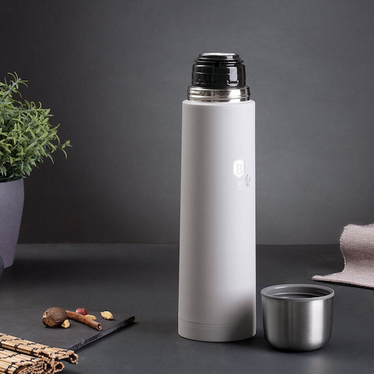 Berlinger Haus Aspen Collection Bottle Thermos Stainless Steel 750ml Gray with Cap-Cup