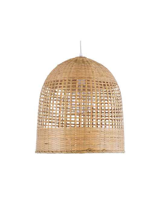 GloboStar Bora-Bora Beige Boho Bell Pendant Ceiling Light with E27 Socket 42x42cm