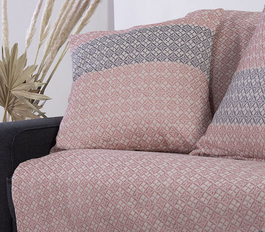 Nef-Nef Homeware Guaver Фотьойл Throw Жакард 170x180см Розов