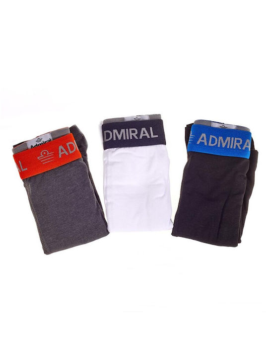 Admiral Men's Boxers 3Pack Black / White / Grey