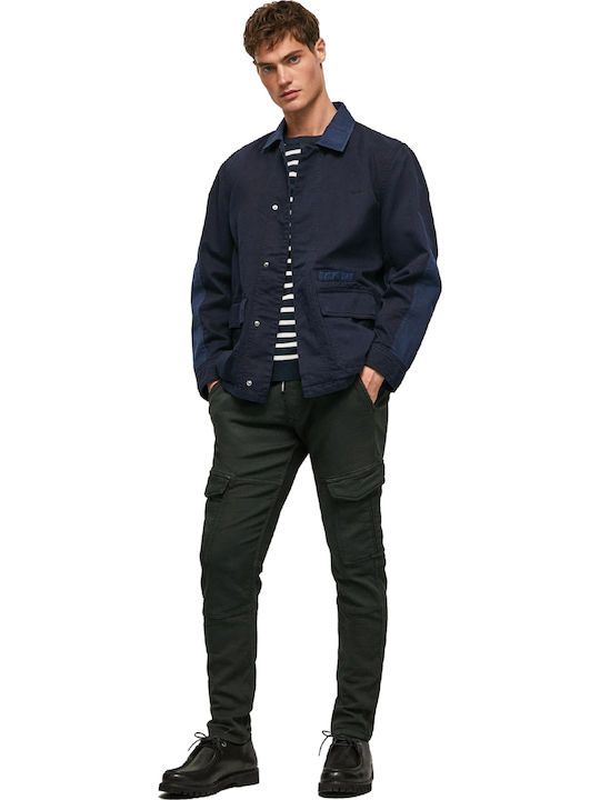 E1 Jared Trousers Cargo in Slim Fit Black