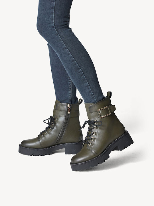 Stiefeletten Damen Khaki