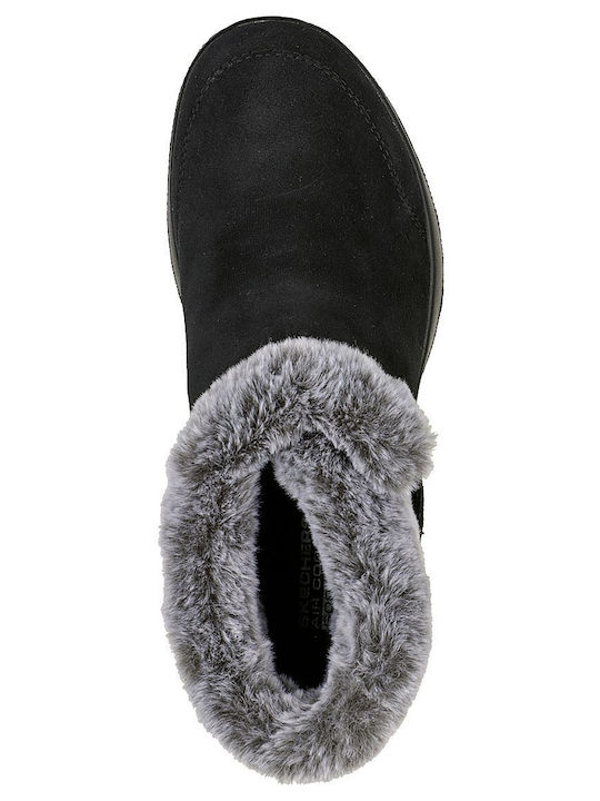 On The Go Wildleder Damen Chelsea Stiefeletten Schwarz