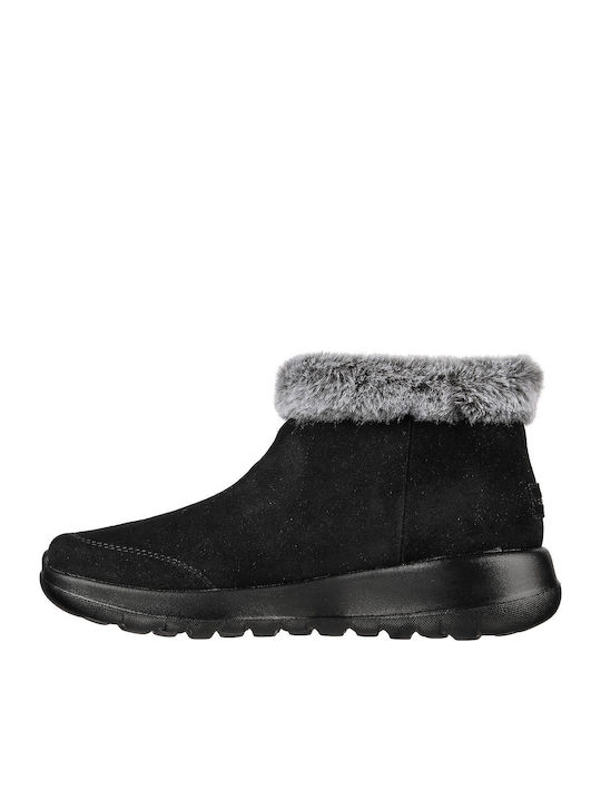 On The Go Wildleder Damen Chelsea Stiefeletten Schwarz