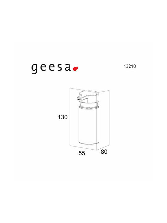 TIGER 13210-111 Επιτραπέζιο Dispenser από Ανοξείδωτο Ατσάλι Inox 135ml