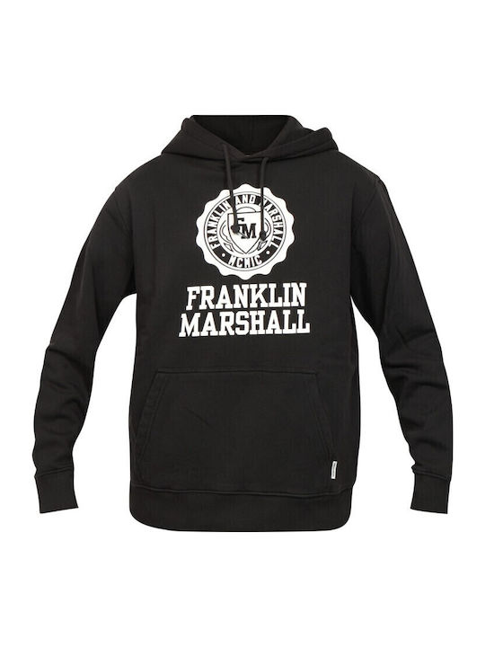 Crest Logo Sweatshirt With Hood Black White