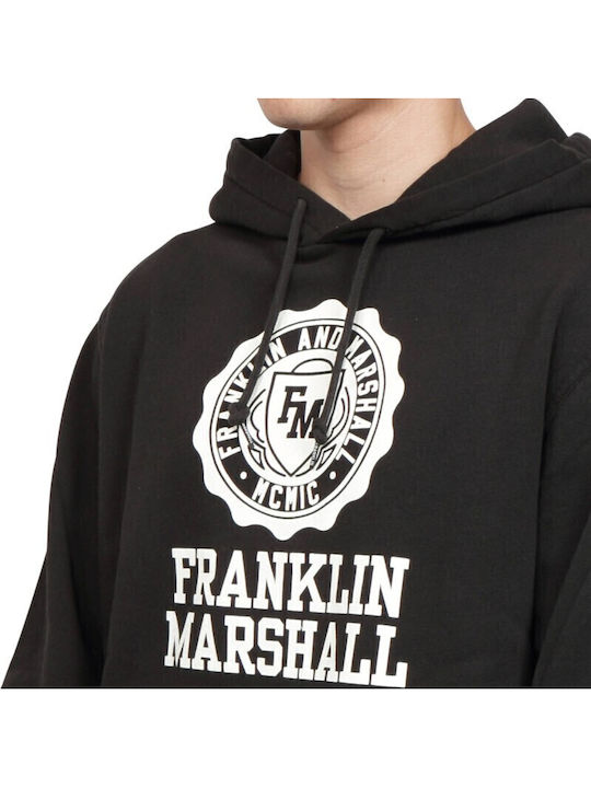 Crest Logo Sweatshirt With Hood Black White