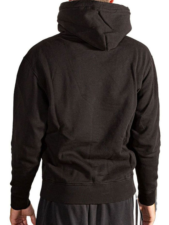 Crest Logo Sweatshirt With Hood Black White
