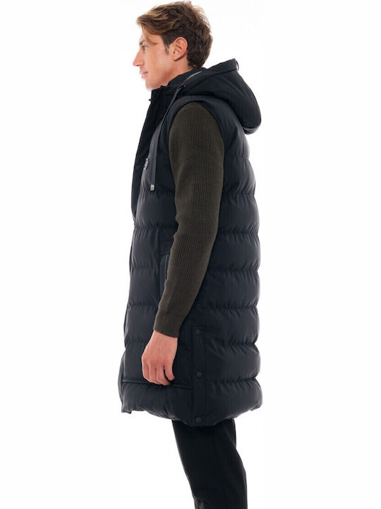 Ärmellos Winter Jacke Puffer Schwarz