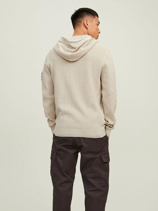 Jack & Jones Men's Sweatshirt with Hood Beige