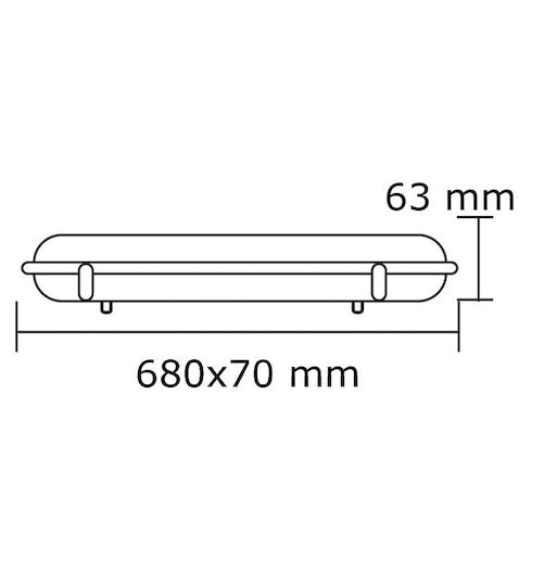 Aca Corp de iluminat Pentru Exterior cu 1 Loc pentru Lampă LED T8 60buc