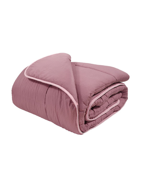 Das Home Πάπλωμα Μονό με Γέμιση Microfiber 160x230εκ. 9570 Nude 550 GSM