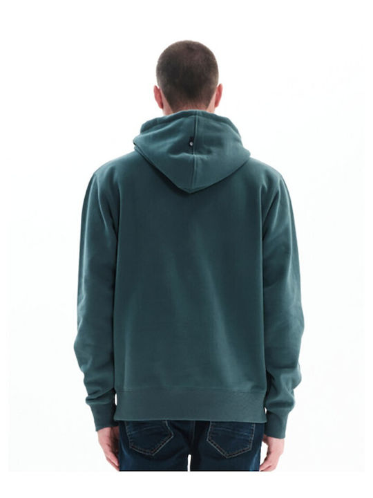 Basehit Men's Sweatshirt with Hood and Pockets Green