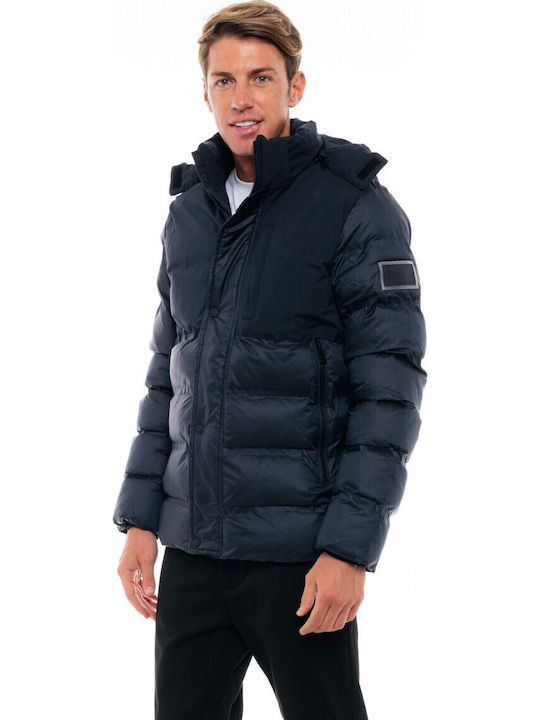 Χειμωνιάτικο Μπουφάν Puffer Navy Μπλε
