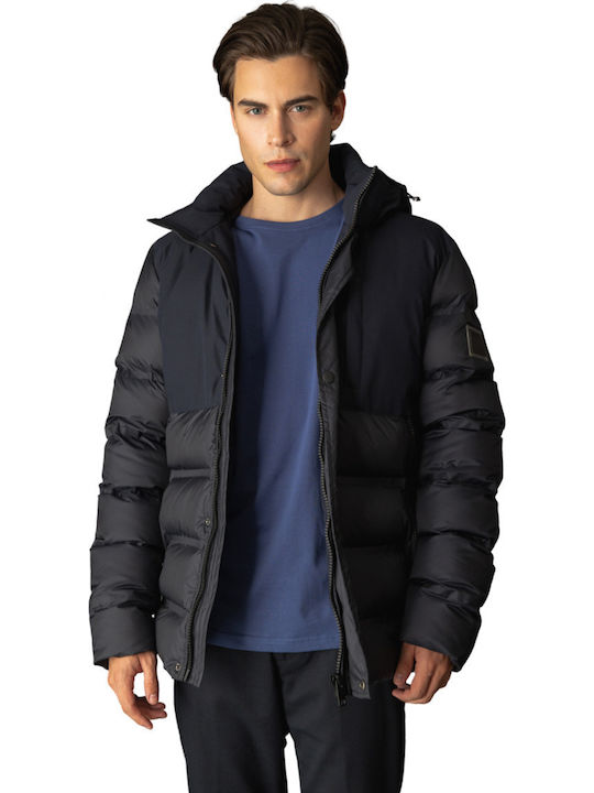 Χειμωνιάτικο Μπουφάν Puffer Navy Μπλε