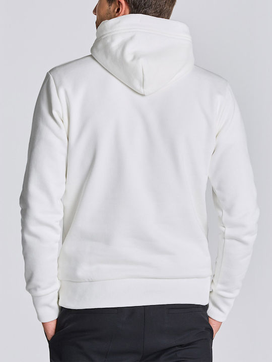 Archive Shield Sweatshirt with Hood White