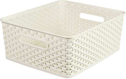Curver Mystyle Καλάθι Αποθήκευσης Πλαστικό Λευκό 35.5x29.6x13.3cm