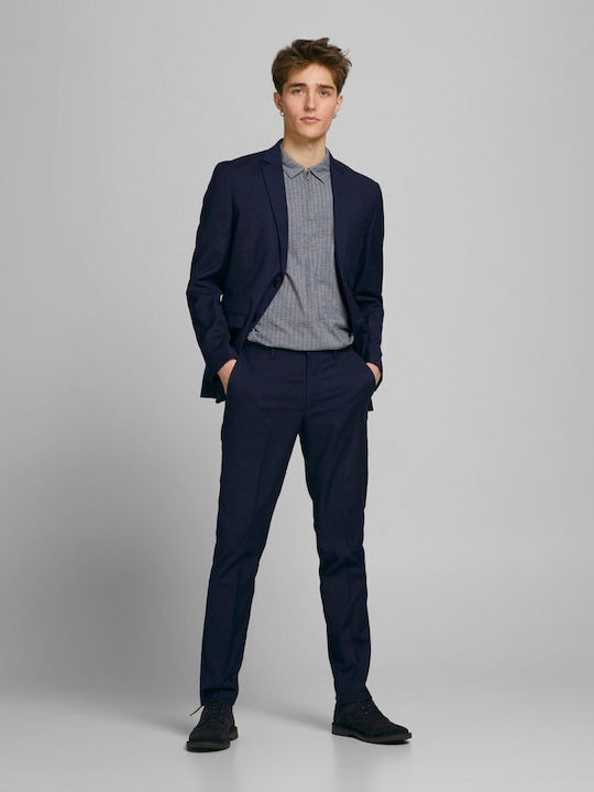 Men's Winter Suit Slim Fit Navy Blue