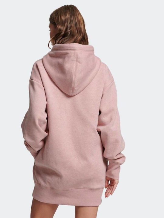 Superdry Mini Dress with Hood Pink