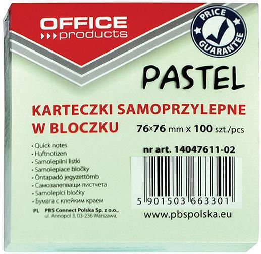 Autocolante Hârtii de Notițe în Cub 100 Foi Verzi 7.6x7.6buc