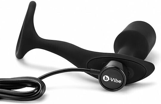 b-Vibe Vibrating Snug & Tug Πρωκτική Σφήνα με Δόνηση XLarge Μαύρη