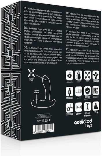 Addicted Toys Anal Massager Πρωκτικός Δονητής Μαύρος
