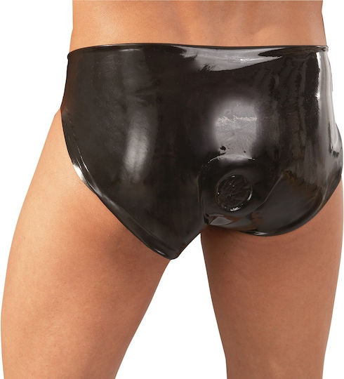 LateX Men's Briefs with Anal Plug