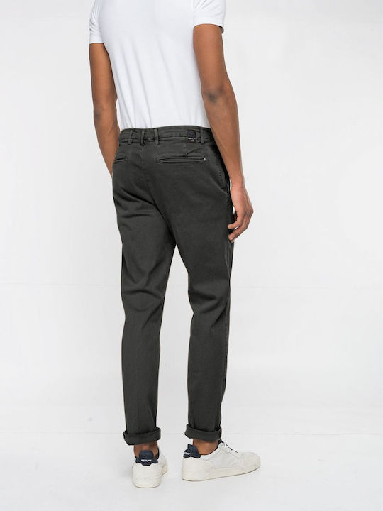 Replay Men's Trousers Elastic in Slim Fit Gray