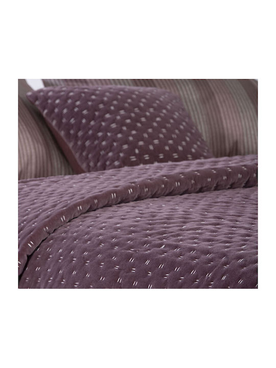 Nef-Nef Homeware Shepard Tagesdecke Übergröße Baumwolle Wine 230x240cm