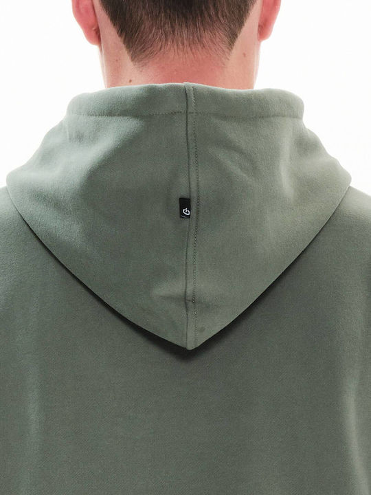 Sweatshirt with Hood Dusty Green