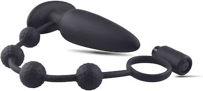 Toyz4lovers Anal Plug With Vibrating Cock Ring Vibrating Cock Ring Cock Silicon Black