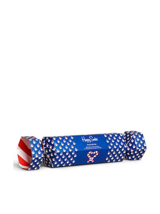 Happy Socks Candy Cane & Cocoa Ανδρικές Κάλτσες Black/Blue 2Pack